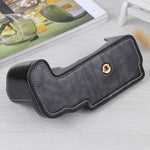 1/4 inch Thread PU Leather Camera Half Case Base for FUJIFILM GFX 50S, For FUJIFILM GFX 50S