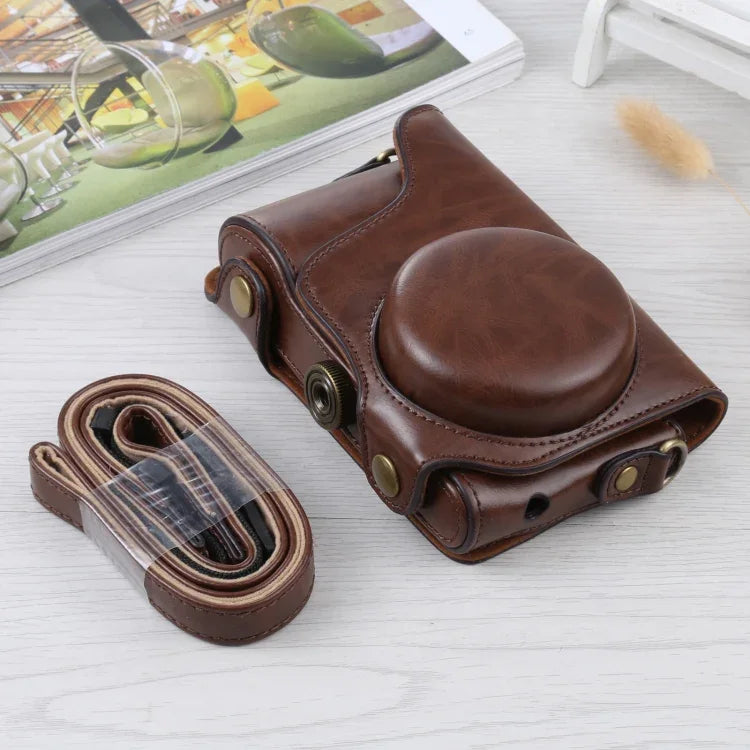 Bolsa para Câmara em Pele PU com Alça para Samsung Galaxy Camera EK-GC100 / EK-GC110 / EK-GC200, Para Samsung Galaxy Camera EK-GC200, Para Samsung Galaxy Camera EK-GC100
