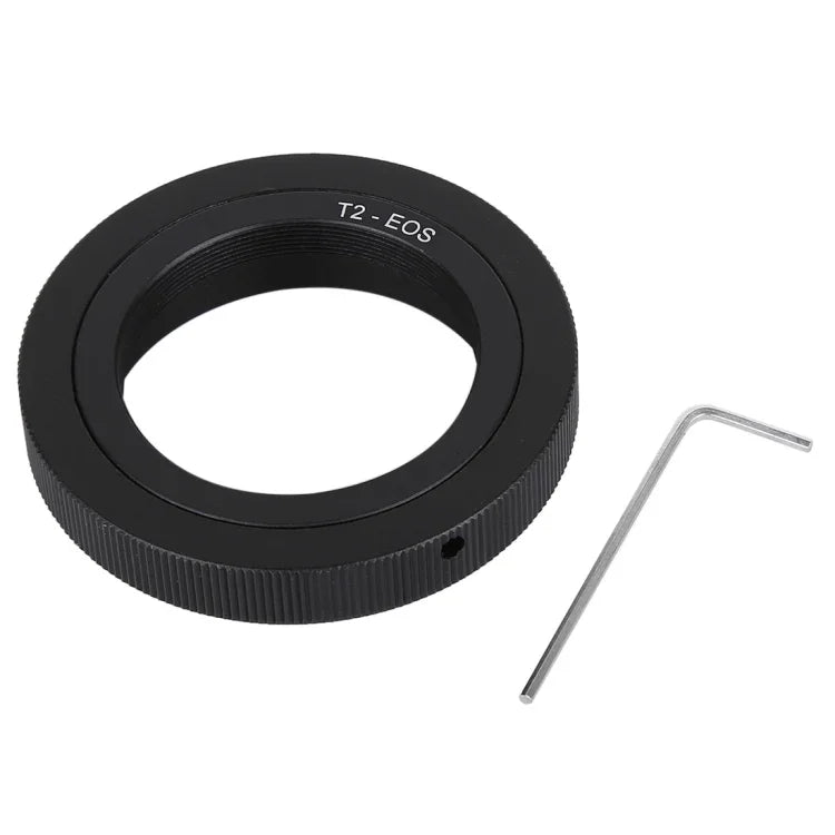 Adaptador Metálico T2-EOS para Objetiva com Rosca T2 para Montagem EOS, T2-EOS