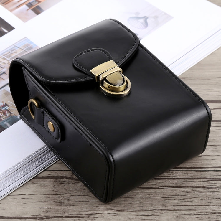 Bolsa de Couro PU com Fecho para Câmara de Corpo Inteiro com Alça de Mão e Alça de Pescoço para Canon G7X II / G9X Mark II, Sony RX100 / M2, Para RX100, Para G7X II