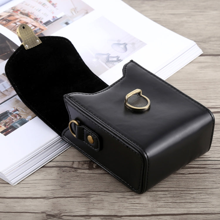 Bolsa de Couro PU com Fecho para Câmara de Corpo Inteiro com Alça de Mão e Alça de Pescoço para Canon G7X II / G9X Mark II, Sony RX100 / M2, Para RX100, Para G7X II