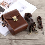 Bolsa de Couro PU com Fecho para Câmara de Corpo Inteiro com Alça de Mão e Alça de Pescoço para Canon G7X II / G9X Mark II, Sony RX100 / M2, Para RX100, Para G7X II