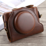 Bolsa de Couro PU para Câmara de Corpo Inteiro com Alça para Sony DSC-HX90, Para Sony HX90