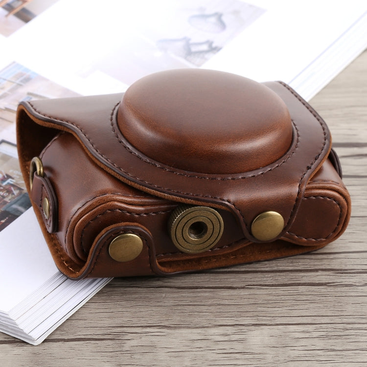 Bolsa de Couro PU para Câmara de Corpo Inteiro com Alça para Sony DSC-HX90, Para Sony HX90