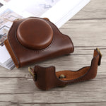 Bolsa de Couro PU para Câmara de Corpo Inteiro com Alça para Sony DSC-HX90, Para Sony HX90