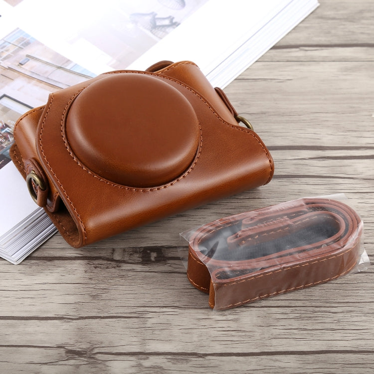 Bolsa de Couro PU para Câmara de Corpo Inteiro com Alça para Sony DSC-HX90, Para Sony HX90