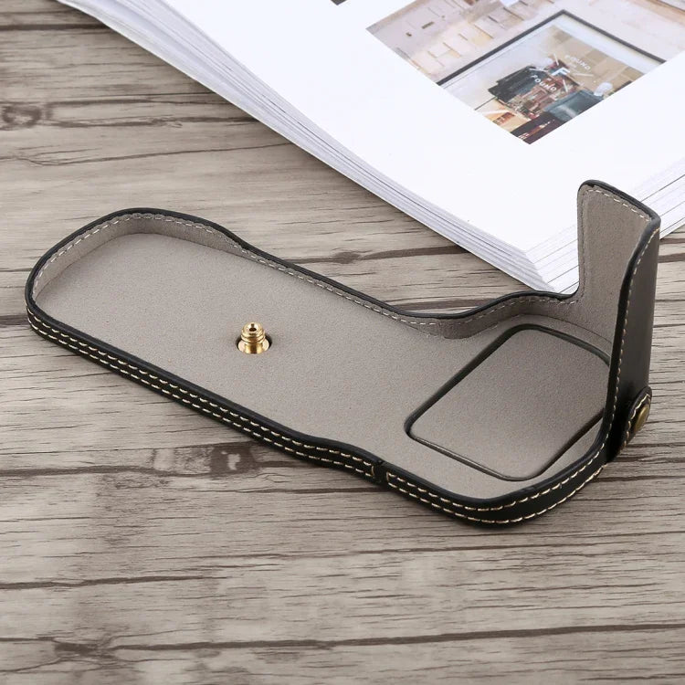 Base de Capa Metade para Câmara em Couro PU com Rosca 1/4 polegadas para Canon EOS 5D Mark IV / 5D Mark III, Para Canon 5D4