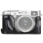 Base de Capa Metade para Câmara em Couro PU com Rosca 1/4 polegadas para FUJIFILM X100F, Para FUJIFILM X100F