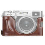 Base de Capa Metade para Câmara em Couro PU com Rosca 1/4 polegadas para FUJIFILM X100F, Para FUJIFILM X100F