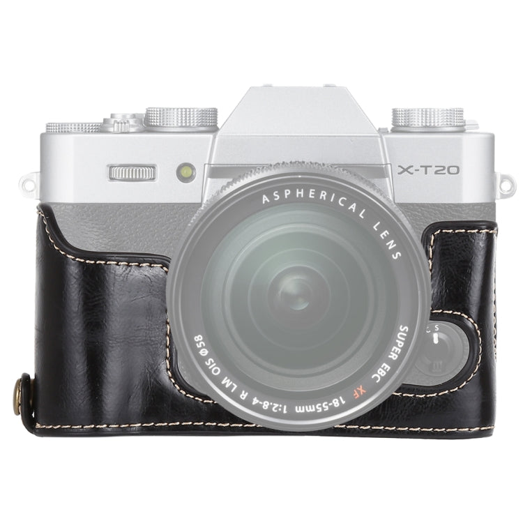 Base de Estojo Metade de Câmara em Pele PU com Rosca de 1/4 polegadas para FUJIFILM X-T10 / X-T20, Para FUJIFILM XT10, Para FUJIFILM XT10