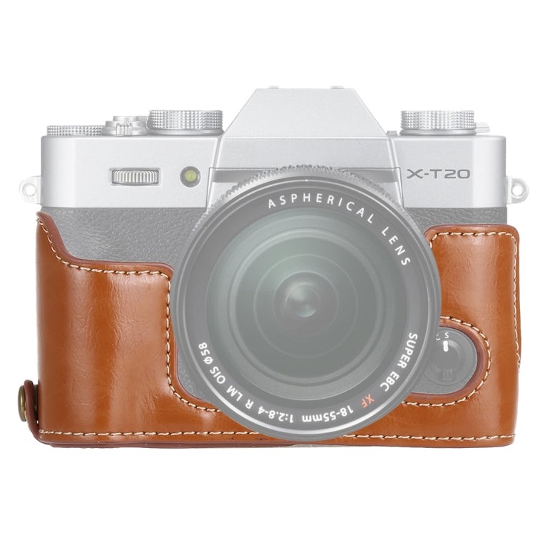 Base de Estojo Metade de Câmara em Pele PU com Rosca de 1/4 polegadas para FUJIFILM X-T10 / X-T20, Para FUJIFILM XT10, Para FUJIFILM XT10