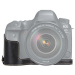 Base de Estojo Metade de Câmara em Pele PU com Rosca de 1/4 polegadas para Canon EOS 6D / 6D Mark II, Para Canon 6D2