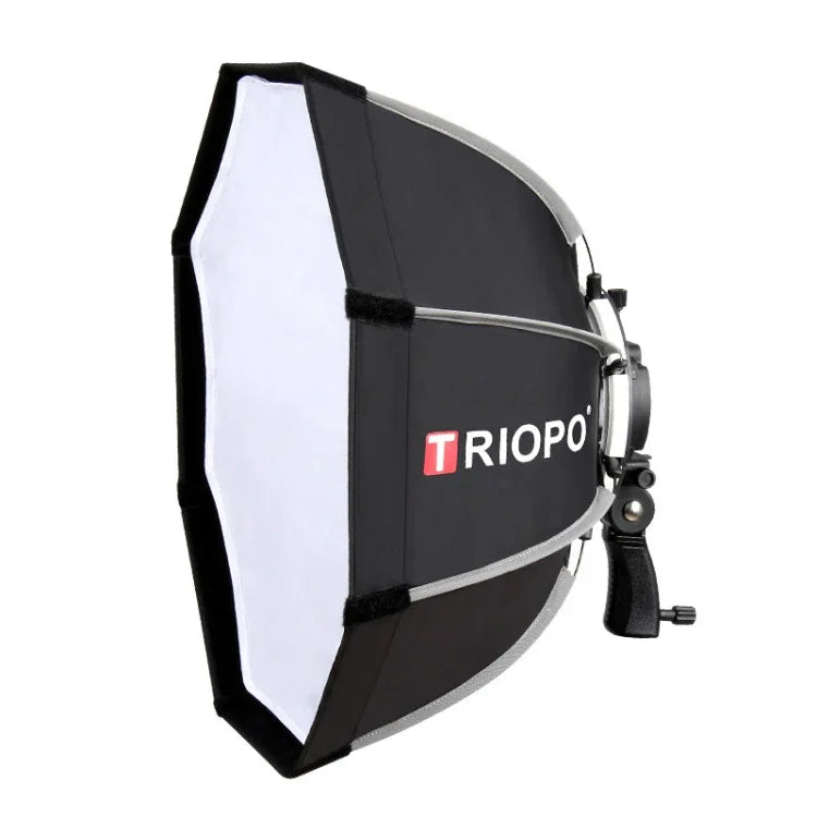 Difusor Softbox Octagonal Parabólico TRIOPO KS90 90cm para Flash Speedlite com Suporte e Punho, KS90