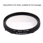 Filtro de Lente UV Redondo 3 em 1 52mm com Tampa para GoPro HERO7 Black/6 /5, Filtro UV 52mm