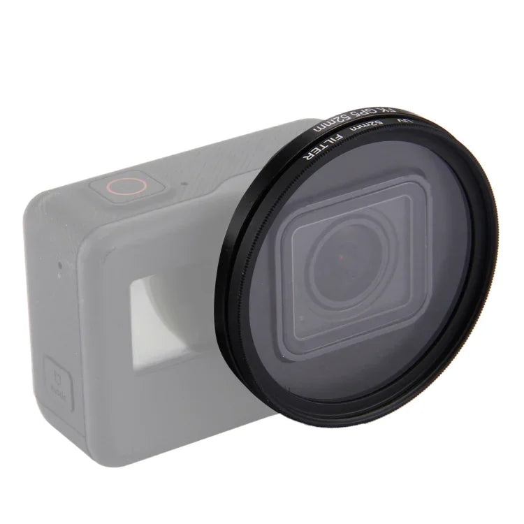 Filtro de Lente UV Redondo 3 em 1 52mm com Tampa para GoPro HERO7 Black/6 /5, Filtro UV 52mm