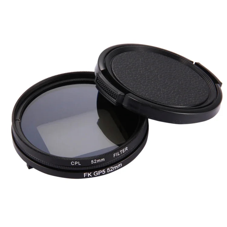 Filtro de Lente CPL Redondo 3 em 1 52mm com Tampa para GoPro HERO7 Black/6 /5, Filtro CPL 52mm