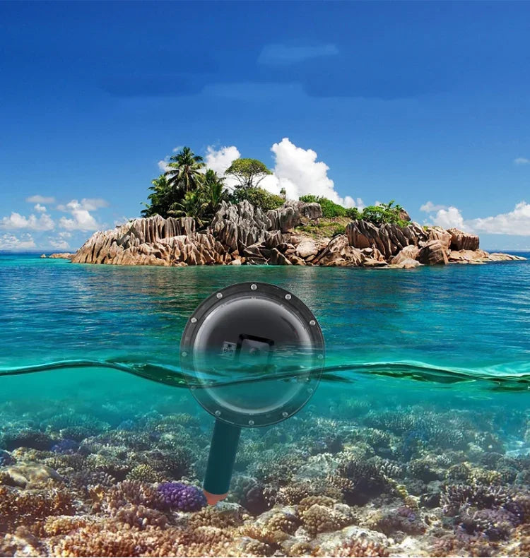 Disparador do Obturador + Tampa Transparente para Lente Dome Port + Empunhadura Flutuante para Mergulho com Vara de Flutuabilidade com Correia Ajustável Anti-perda & Parafuso & Chave para GoPro HERO7 /6 /5, Tampa Transparente + Empunhadura