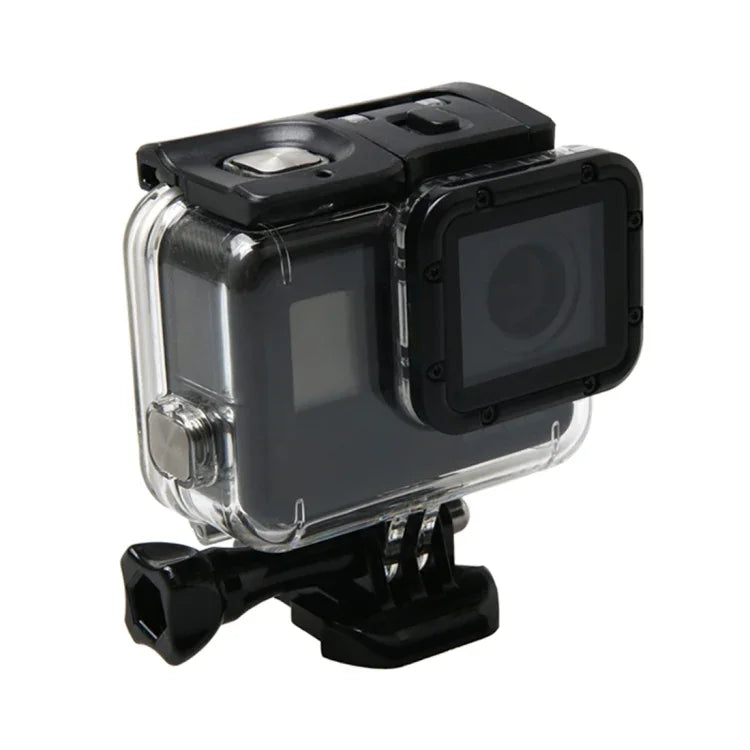 For GoPro HERO6 /5 Waterproof Housing Protective Case + Hollow Back Cover with Buckle Basic Mount & Screw, Waterproof Housing