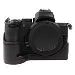 Base de Estojo Metade para Câmara em Pele PU com Rosca 1/4 polegada para Nikon Z50, Para Nikon Z50