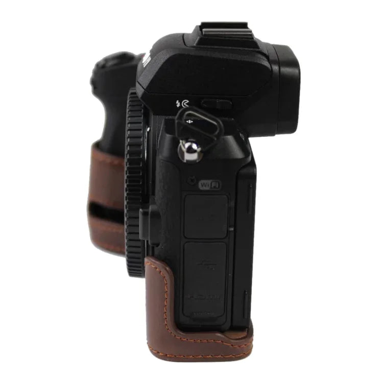 Base de Estojo Metade para Câmara em Pele PU com Rosca 1/4 polegada para Nikon Z50, Para Nikon Z50