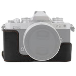 Base de Estojo Metade para Câmara em Pele PU com Rosca 1/4 polegada para Nikon Z fc, Para Nikon Z fc