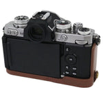 Base de Estojo Metade para Câmara em Pele PU com Rosca 1/4 polegada para Nikon Z fc, Para Nikon Z fc