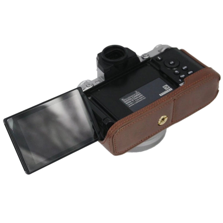 Base de Estojo Metade para Câmara em Pele PU com Rosca 1/4 polegada para Nikon Z fc, Para Nikon Z fc