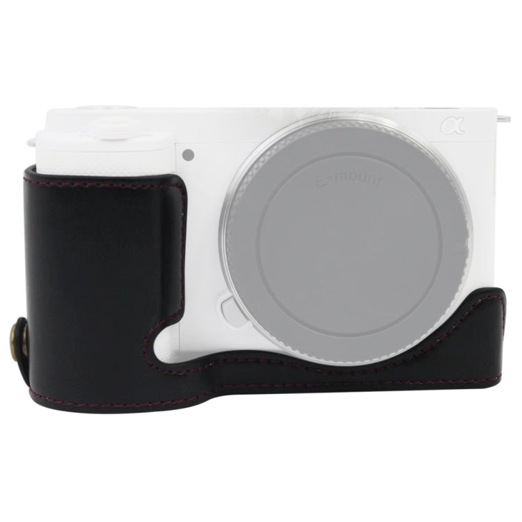 Base de Capa Metade para Câmara em Pele PU com Rosca 1/4 polegada para Sony ZV-E10 / ZV-E10L, Para Sony ZV-E10