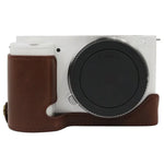 Base de Capa Metade para Câmara em Pele PU com Rosca 1/4 polegada para Sony ZV-E10 / ZV-E10L, Para Sony ZV-E10