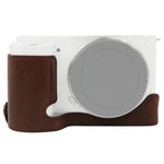 Base de Capa Metade para Câmara em Pele PU com Rosca 1/4 polegada para Sony ZV-E10 / ZV-E10L, Para Sony ZV-E10