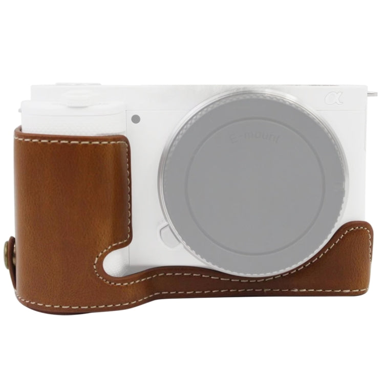 Base de Capa Metade para Câmara em Pele PU com Rosca 1/4 polegada para Sony ZV-E10 / ZV-E10L, Para Sony ZV-E10