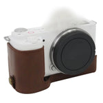 Base de Capa Metade para Câmara em Pele PU com Rosca 1/4 polegada para Sony ZV-E10 / ZV-E10L, Para Sony ZV-E10