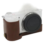 Base de Capa Metade para Câmara em Pele PU com Rosca 1/4 polegada para Sony ZV-E10 / ZV-E10L, Para Sony ZV-E10