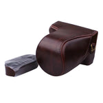 Bolsa de Estojo para Câmara em Pele PU com Alça para Canon EOS M200 (Objetiva 15-55mm)