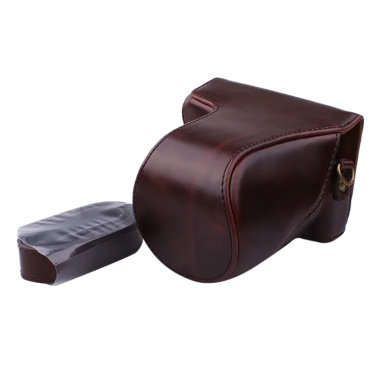 Bolsa de Estojo para Câmara em Pele PU com Alça para Canon EOS M200 (Objetiva 15-55mm)