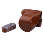 Bolsa de Estojo para Câmara em Pele PU com Alça para Canon EOS M200 (Objetiva 15-55mm)