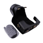 Bolsa de Estojo para Câmara em Pele PU com Alça para Canon EOS M200 (Objetiva 15-55mm)