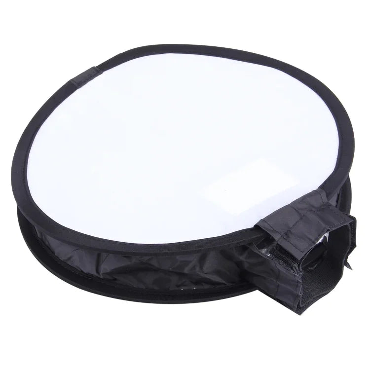 Softbox Dobrável Universal Estilo Redondo 30cm para Flash, Sem Suporte para Luz de Flash (Preto + Branco), Estilo Redondo 30cm