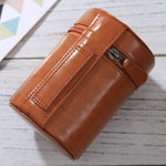 Estojo Médio para Lentes com Fecho em Couro PU para Lentes DSLR, Tamanho: 13x9x9cm, 13 x 9cm (Castanho), 13 x 9cm (Café), 13 x 9cm (Preto)