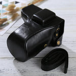 Estojo de Couro PU Integral para Câmara com Alça para Samsung NX300, Para Samsung NX300