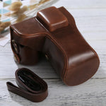 Estojo de Couro PU Integral para Câmara com Alça para Samsung NX300, Para Samsung NX300
