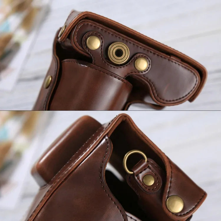 Estojo de Couro PU Integral para Câmara com Alça para Samsung NX300, Para Samsung NX300