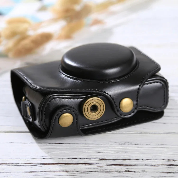 Capa de Couro PU para Câmara Corpo Inteiro com Alça para Canon PowerShot SX730 HS / SX720 HS, Para SX730 HS