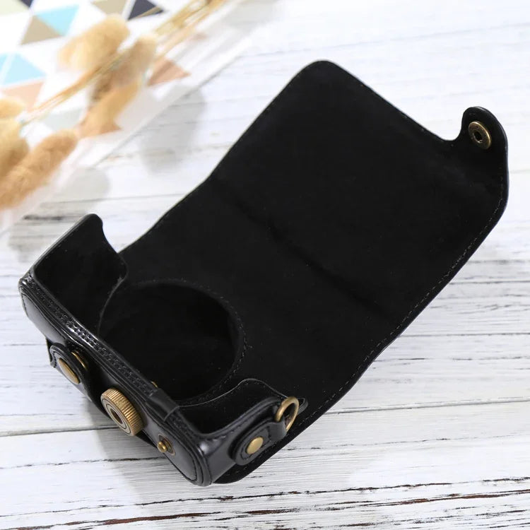 Capa de Couro PU para Câmara Corpo Inteiro com Alça para Canon PowerShot SX730 HS / SX720 HS, Para SX730 HS