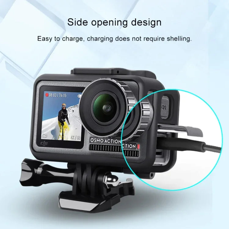 Estojo Protetor Anti-impactos PC+ABS para Câmara Desportiva DJI Osmo Action 1, PC+ABS