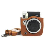Bolsa Protetora para Câmara em Pele PU para FUJIFILM Instax Mini 90, com Correia de Ombro Ajustável, Para FUJIFILM Instax Mini 90