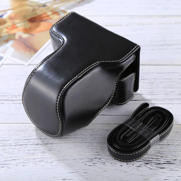 Bolsa de Capa Completa para Câmara em Pele PU com Correia para FUJIFILM X-A3 / X-A2/ X-M1 / X-A10 (Objetivas 16-50mm / 18-55mm / XF 35mm), Para FUJI X-A3