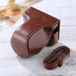 Bolsa de Capa Completa para Câmara em Pele PU com Correia para FUJIFILM X-A3 / X-A2/ X-M1 / X-A10 (Objetivas 16-50mm / 18-55mm / XF 35mm), Para FUJI X-A3