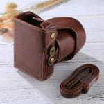 Bolsa de Capa Completa para Câmara em Pele PU com Correia para FUJIFILM X-A3 / X-A2/ X-M1 / X-A10 (Objetivas 16-50mm / 18-55mm / XF 35mm), Para FUJI X-A3