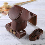 Bolsa de Capa Completa para Câmara em Pele PU com Correia para FUJIFILM X-A3 / X-A2/ X-M1 / X-A10 (Objetivas 16-50mm / 18-55mm / XF 35mm), Para FUJI X-A3